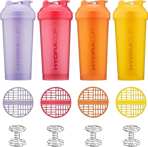 Miniatura 2 de HydraCup - Botella agitadora de 28 onzas para mezclas de proteínas bola de alambre de licuadora y rejilla de mezcla taza agitadora sin BPA paquete