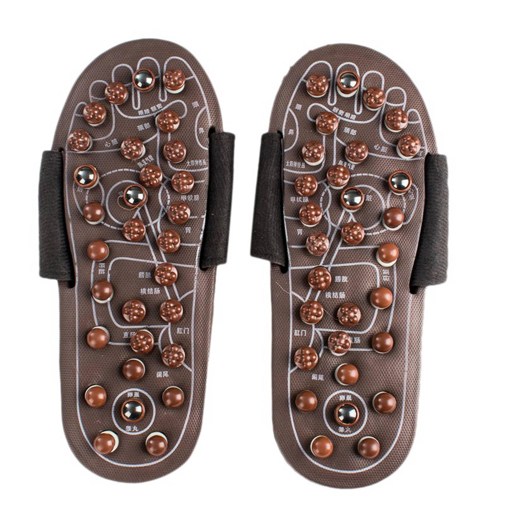 6x Akupressur Fuß Massage GeräT Massage Hausschuhe Schuhe Reflexzonen Massage Sandalen Relief Plantar Fasziitis Arthritis für MäNner Frauen M