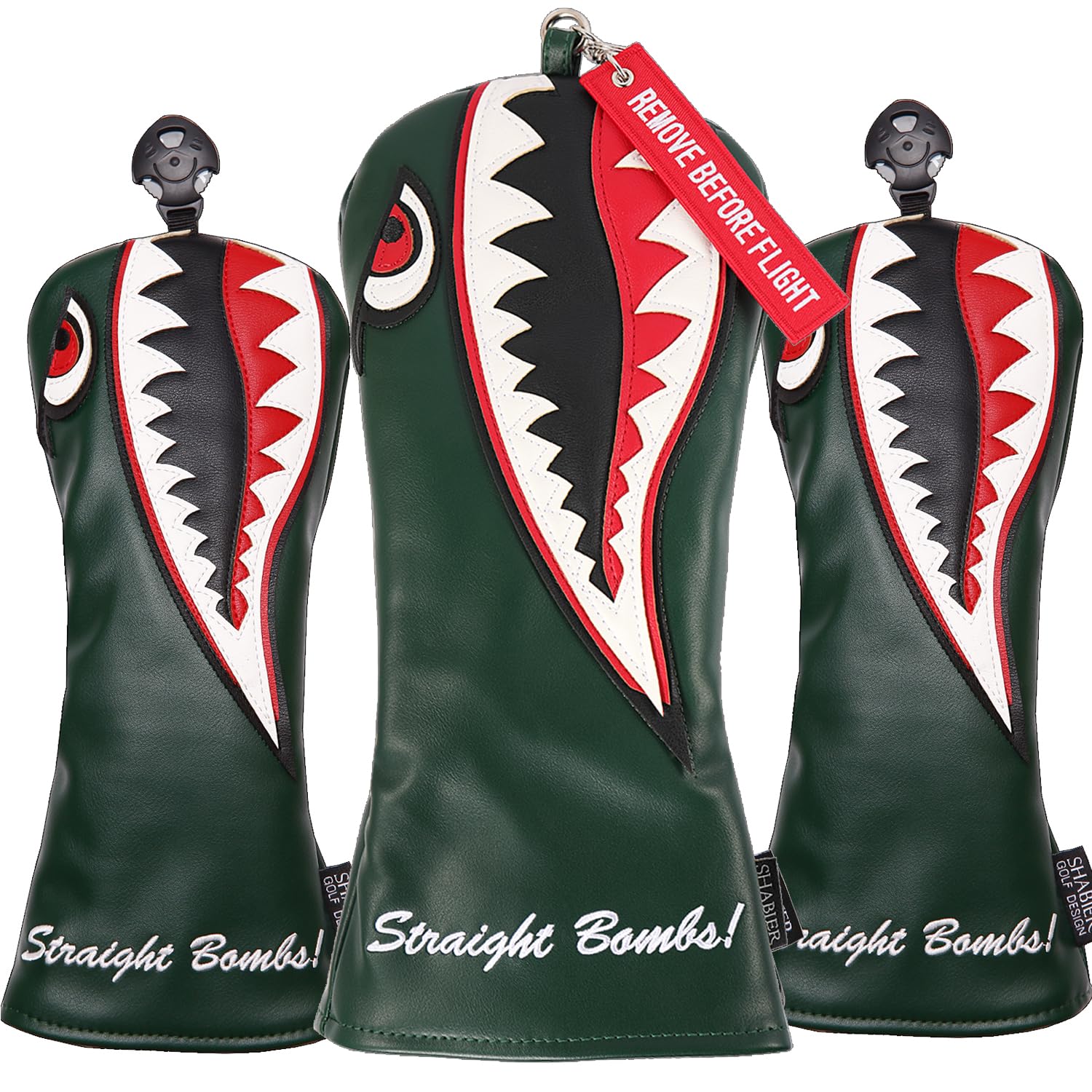 Flying Tiger Warshark Golfschlägerhaube für Taylormade M3 M4 M5 M6 SIM Golfschläger erhältlich für Fahrergröße Holzgröße Rettungsgröße