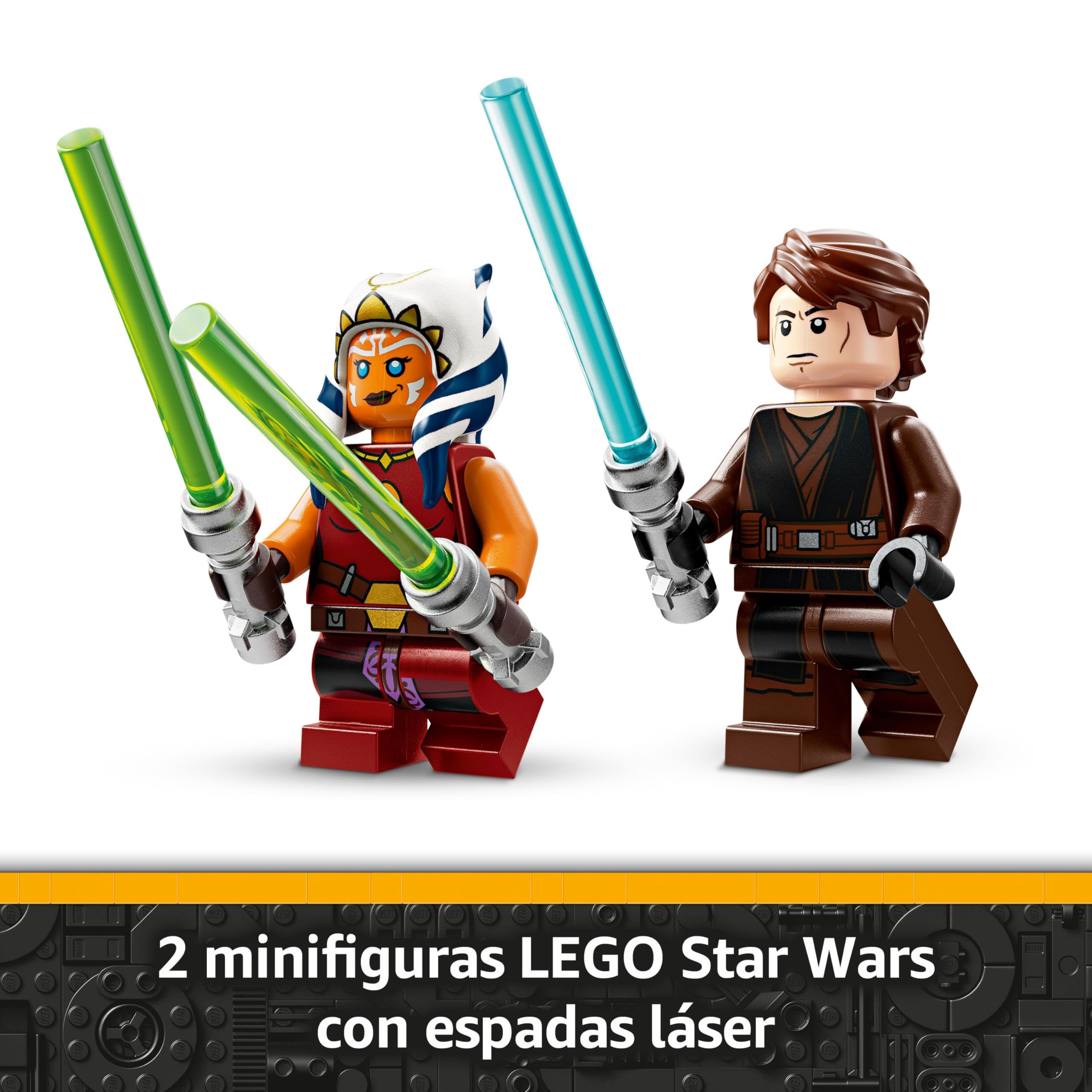 LEGO Star Wars 75401 Interceptor Jedi de Ahsoka Caza Estelar de Juguete para Niños y Niñas de 8 Años o Más de Las Guerras Clon, Minifiguras de Ahsoka Tano y Anakin Skywalker con Espadas Láser y R7-A7