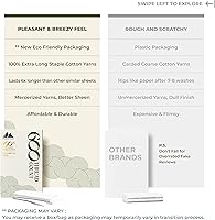 Vista 52 de MAYFAIR LINEN Twin XL Fitted Sheet Only - 100% Egyptian Cotton 600 Thread Count 16" Deep Pocket Fitted Sheet Twin XL, Cooling Sateen Elastic Bottom