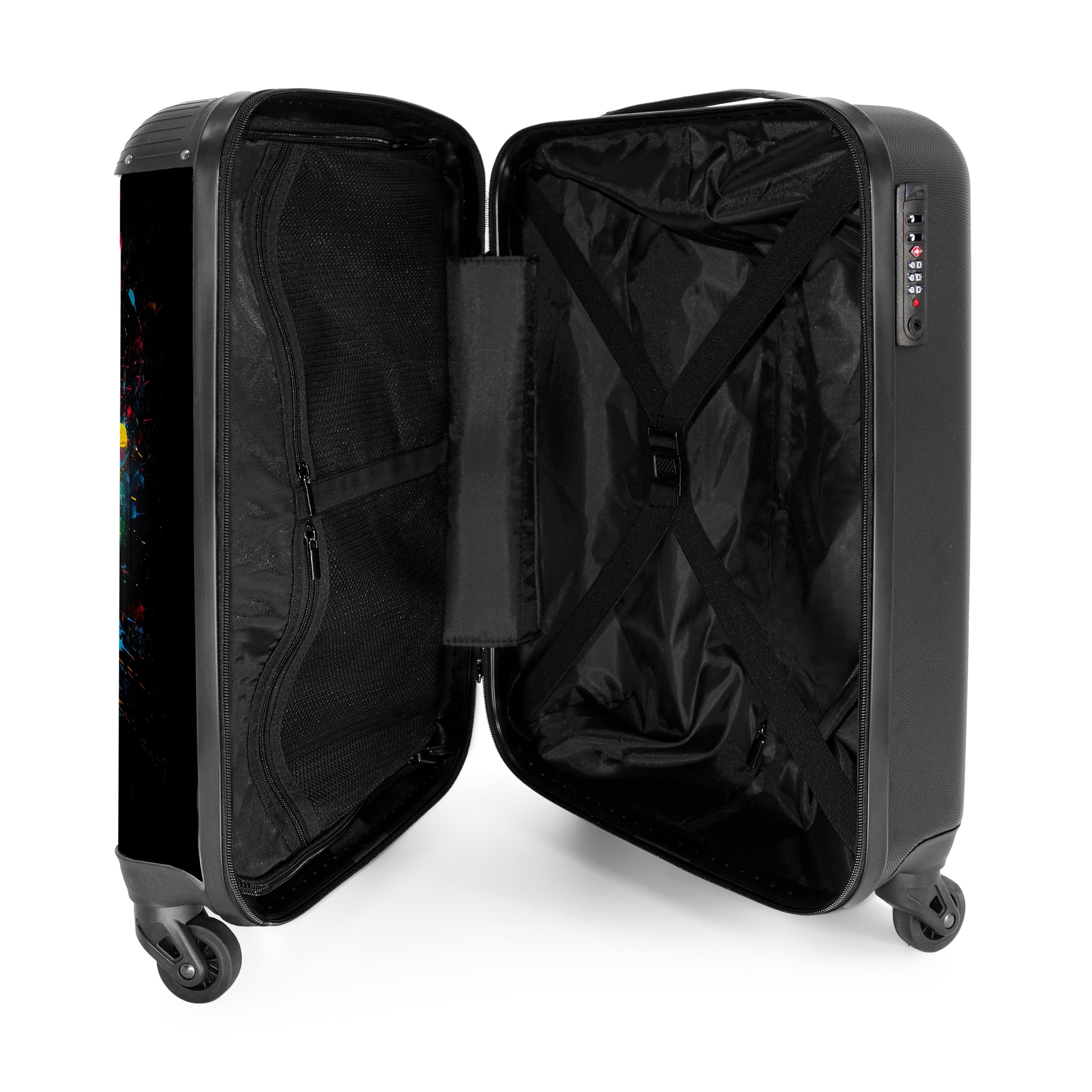 NoBoringSuitcases.com Maleta de Viaje Cabina, Maleta Cabina, Maletas de Viaje, Trolley con Ruedas, Trolley Cabina, Carry on Luggage, Equipaje de Mano (Balón de Baloncesto, Naranja, 55x40x20 cm)