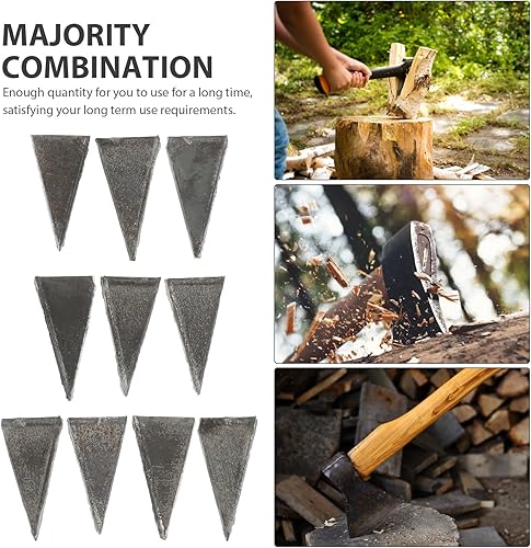 Miniatura 4 de DOITOOL Juego de 40 cuñas de mango de hacha de acero de alto carbono, cuñas metálicas triangulares para martillo, hacha, refuerzo de mango de