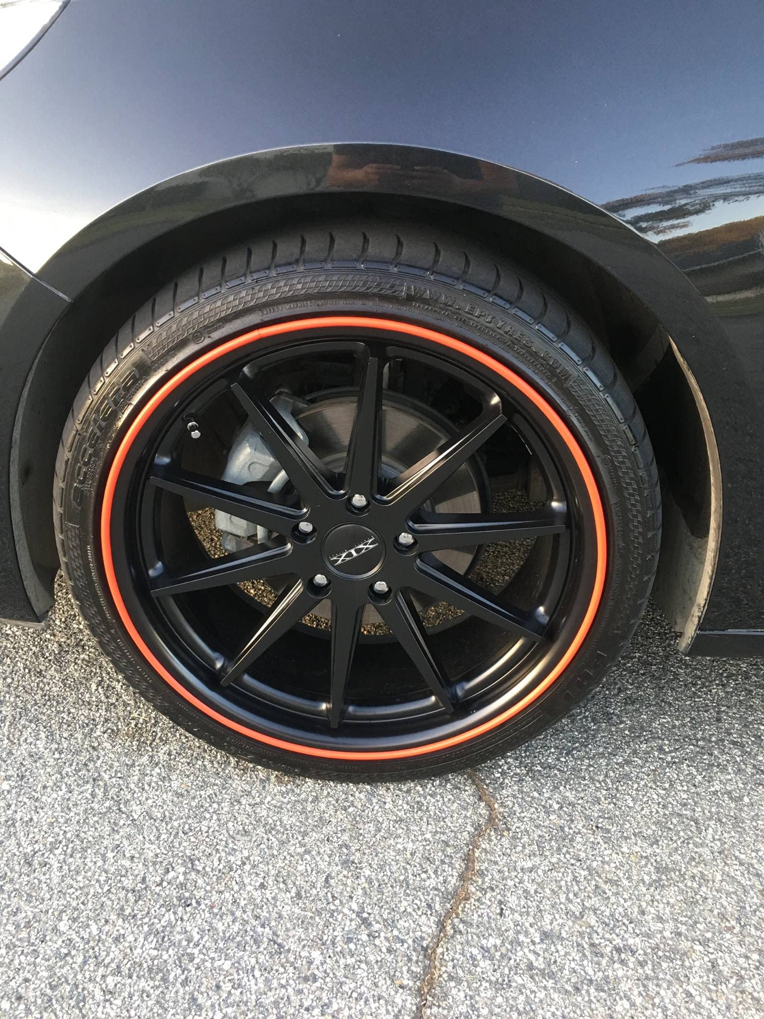 Rimblades FELGENSCHUTZ & STYLING orange Ausführung 2016 Alu Felgen Schutzring Felgenringe Felgenstyling 13 bis 24 Zoll Rim Protector Guard Ringz Felgenrandaufkleber Felgenhornschutz Farbe ORANGE