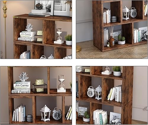 Miniatura 6 de ALISENED Sistema de estantería organizadora de 7 cubos, estantería moderna, estantería abierta para libros, estantería de madera, estantes de