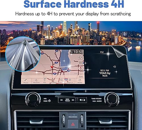 Miniatura 2 de SHAOHAO 2 protectores de pantalla QX80 2022 2023 2024 para Infiniti QX80 LuxePremium SelectSensory 2022 2022 2023 2024 Protector de pantalla de 12.3