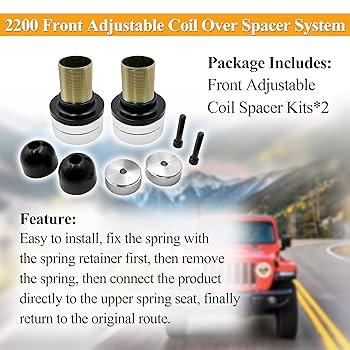 2200 Front Adjustable Coil Over Spacer System Replacement