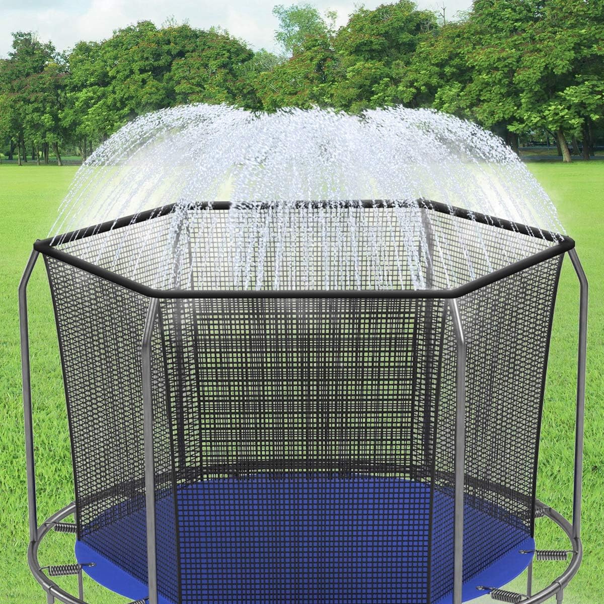 SHAWE Trampoline Sprinklers, Outdoor Trampoline Spray Water Toys for Kids Backyard Water Park Play Fun Toys Boys Girls Trampoline Accessories Summer (39 ft)
