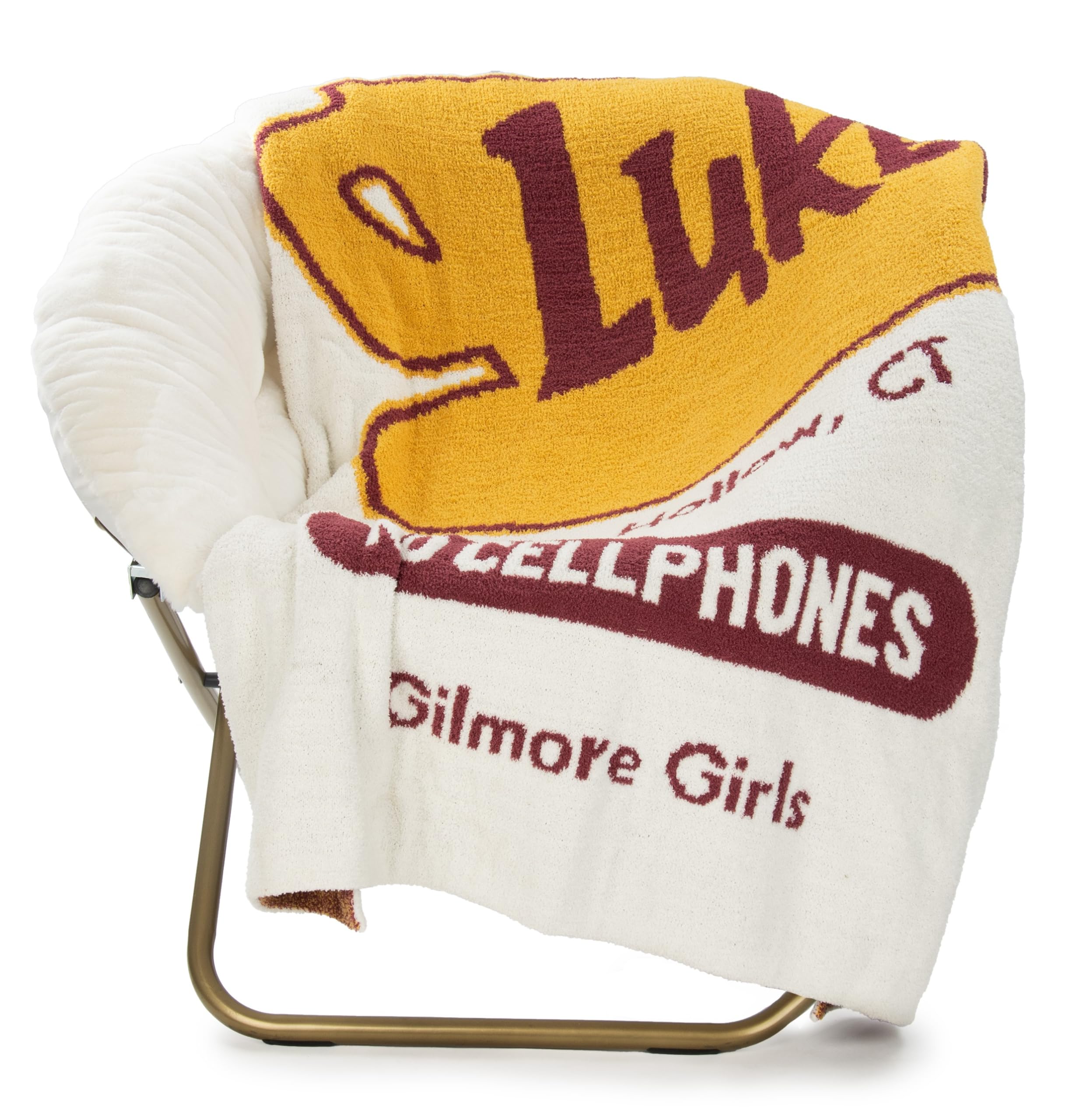 jay franco gilmore girls feather knit fluffy throw blanket - measures 50 x 60 inch, super soft lightweight bedding