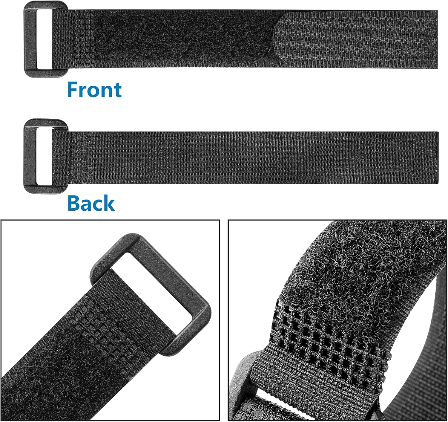 Pasow Adjustable Cable Ties Organizer Fastener with Plastic buckle (12Inch Pack of 25)