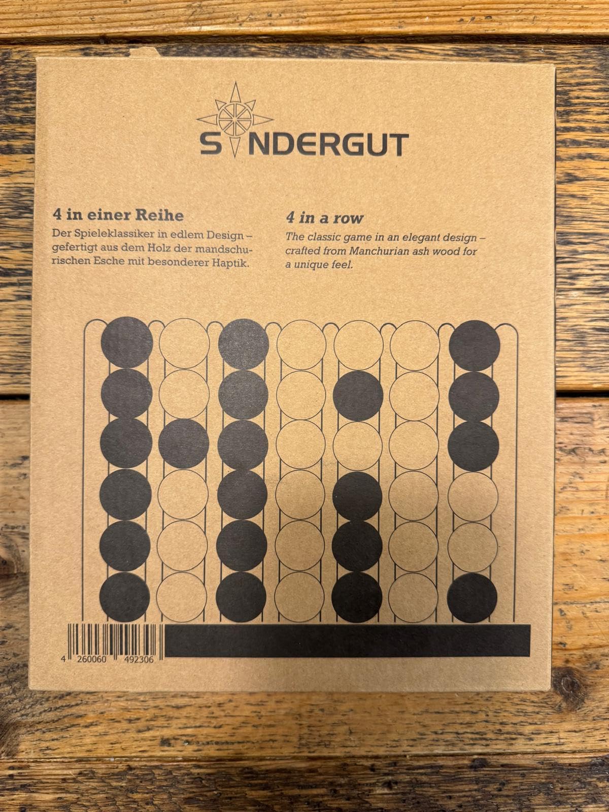 Specialgut® 4 wygrywa - 4 z rzędu - gry strategiczne dla dzieci i dorosłych - gry planszowe i pomysł na prezent - wysokiej jakości gra rodzinna z popiołu - wymiary: 28 x 4,5 x 20 cm