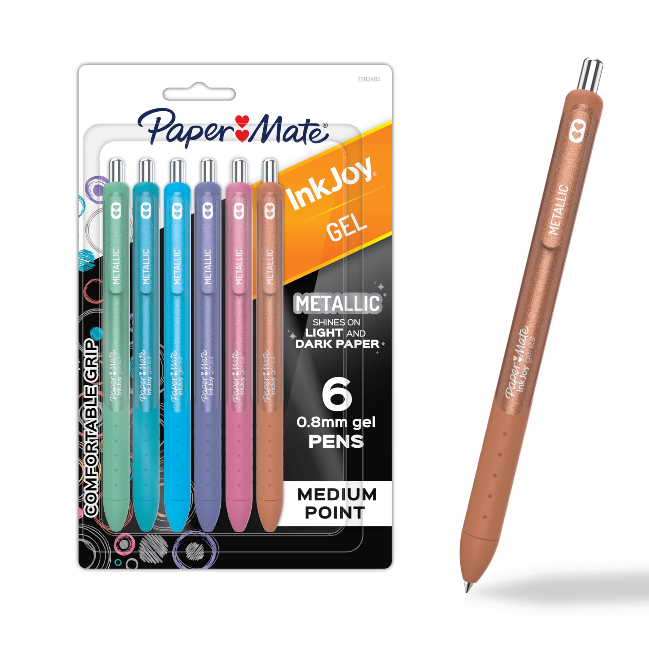 Amazon.com: Paper Mate InkJoy Gel Pens, Metallic, Retractable