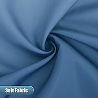 Vista 7 de OLANLY Luxury Blue and White Ombre Shower Curtain Sets with 12 Hooks, Waterproof and Washable Decorative Shower Curtains for Bathroom, 72x72 Inches