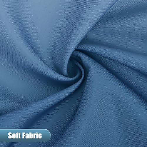 Miniatura 7 de OLANLY Juego de cortinas de ducha de lujo azul y blanco degradado con 12 ganchos, cortinas de ducha decorativas impermeables y lavables para baño,