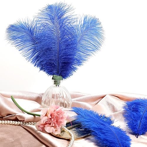 Miniatura 5 de 10 plumas de avestruz rojo vino natural de 16-18 pulgadas 15.7-17.7 in para centros de mesa de fiesta de boda, decoración del hogar de Pascua