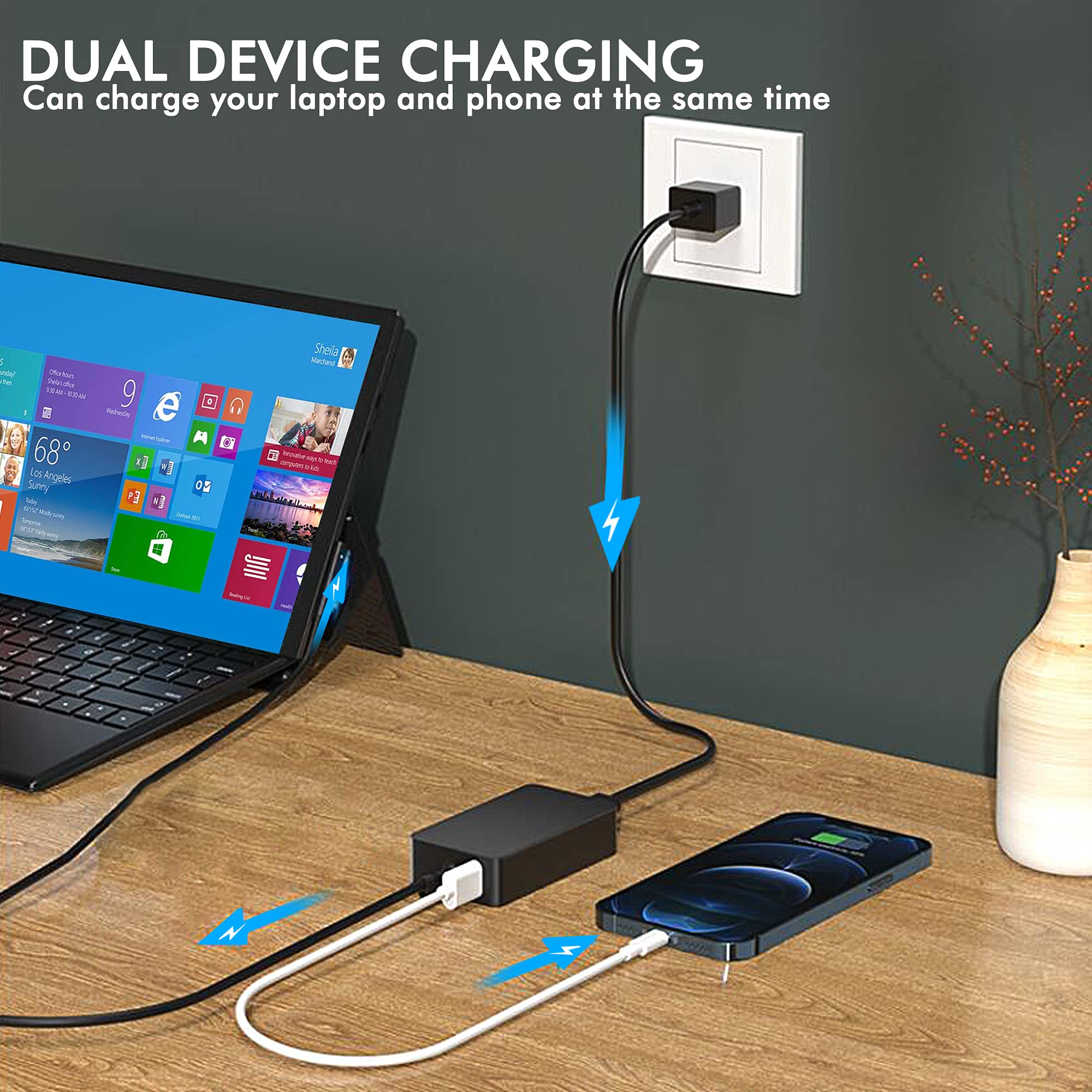 Buy Surface Pro Charger, 65W Power Adapter for Microsoft Surface Pro 3