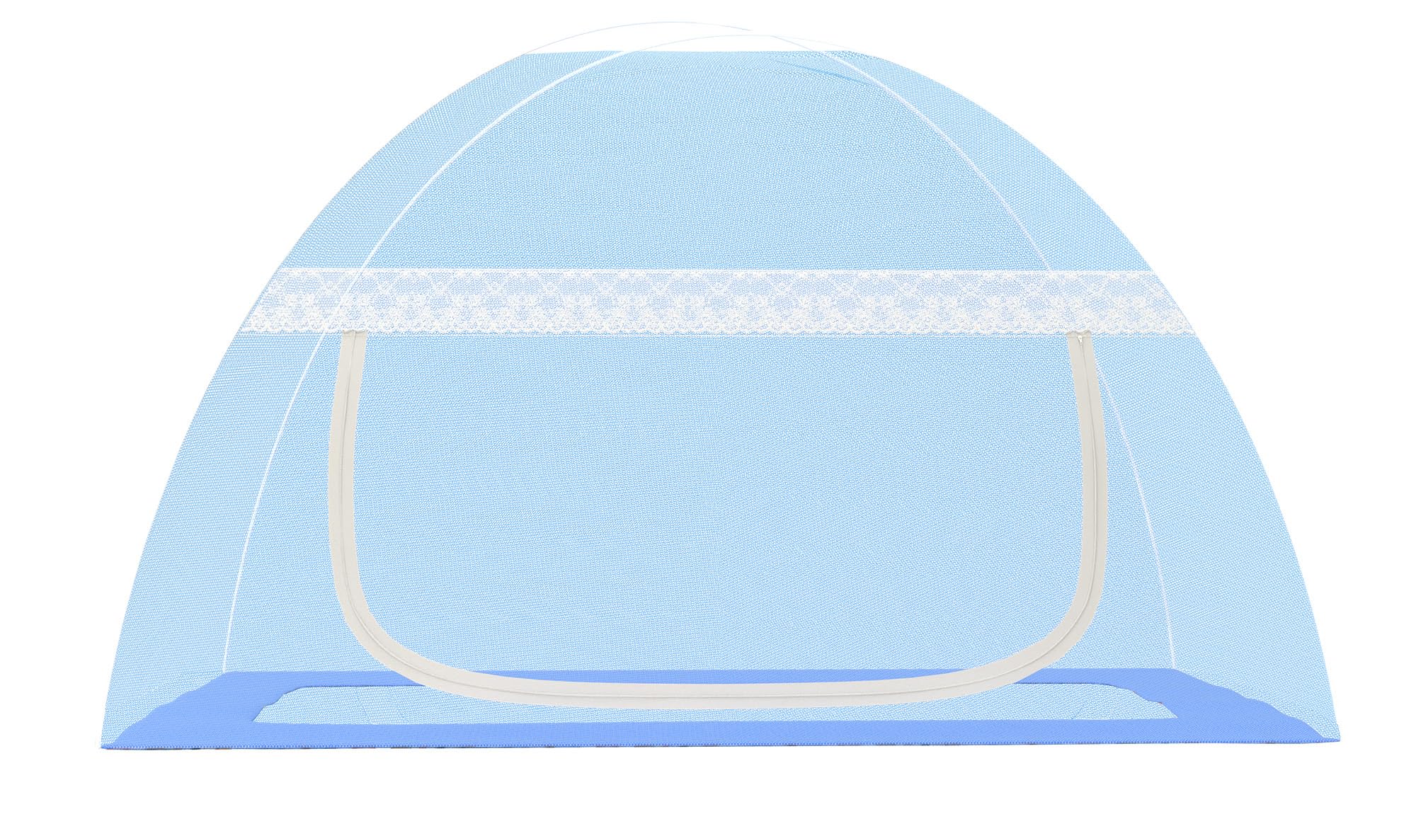 Fegore Foldable Baby Mosquito Net Strong and Durable Single Bed 30 GSM Use Polyester Material Fabric Premium Machardani for 0 to 24 Month Babies (Blue Color 4 Ft x 2.5 Ft Size)-image-45