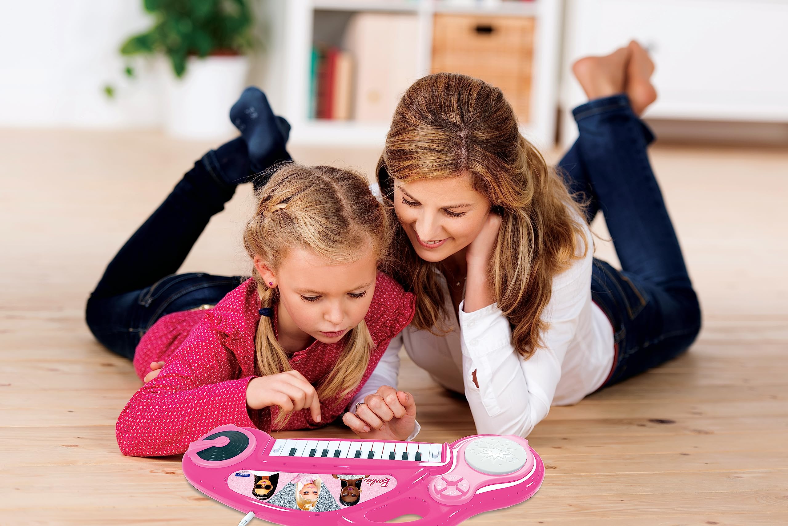 Lexibook, Barbie, Pianino elektroniczne, K704BB | Efekty świetlne, mikrofon, wbudowany głośnik, odtwarzacz DJ, melodie demo