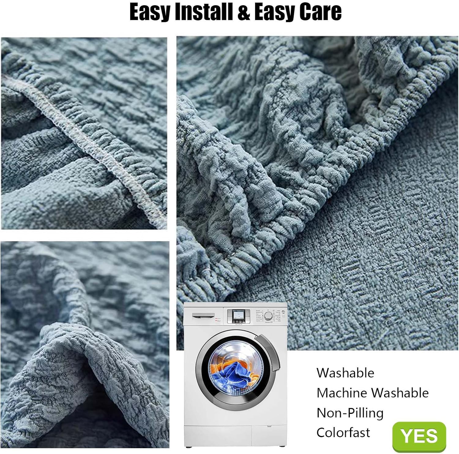 UYSELA Headboard Covers for Double Bed, Headboard Covers Slipcover, Stretch Bed Headboard Cover Dustproof Protector Cover for Bedroom Decoration