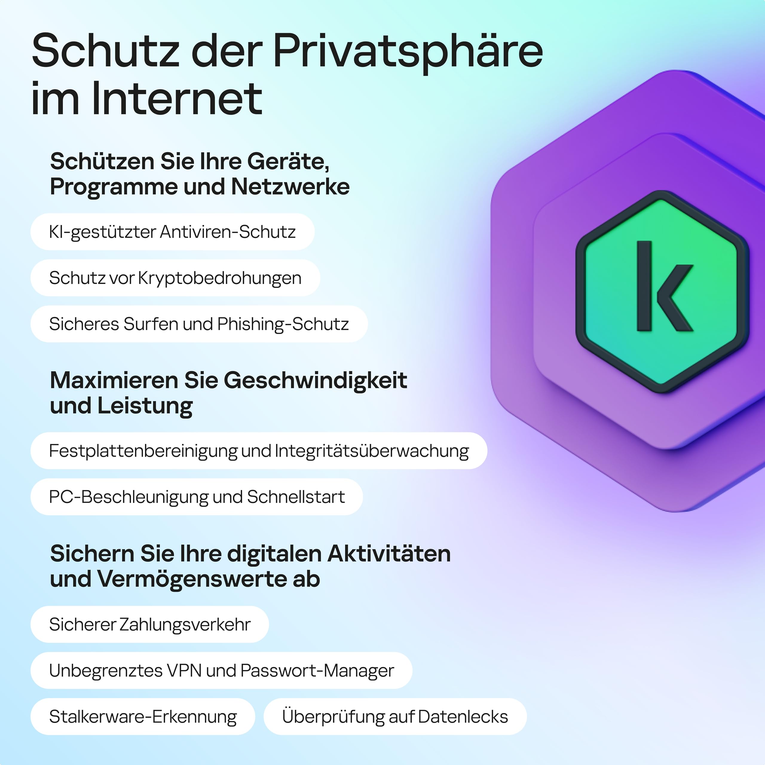 Kaspersky Plus Internet Security 2026 | 3 Geräte | 1 Jahr | Anti-Phishing und Firewall | Unbegrenzter VPN | Passwort-Manager | Online-Banking Schutz | PC/Mac/Mobile | Aktivierungscode per Email