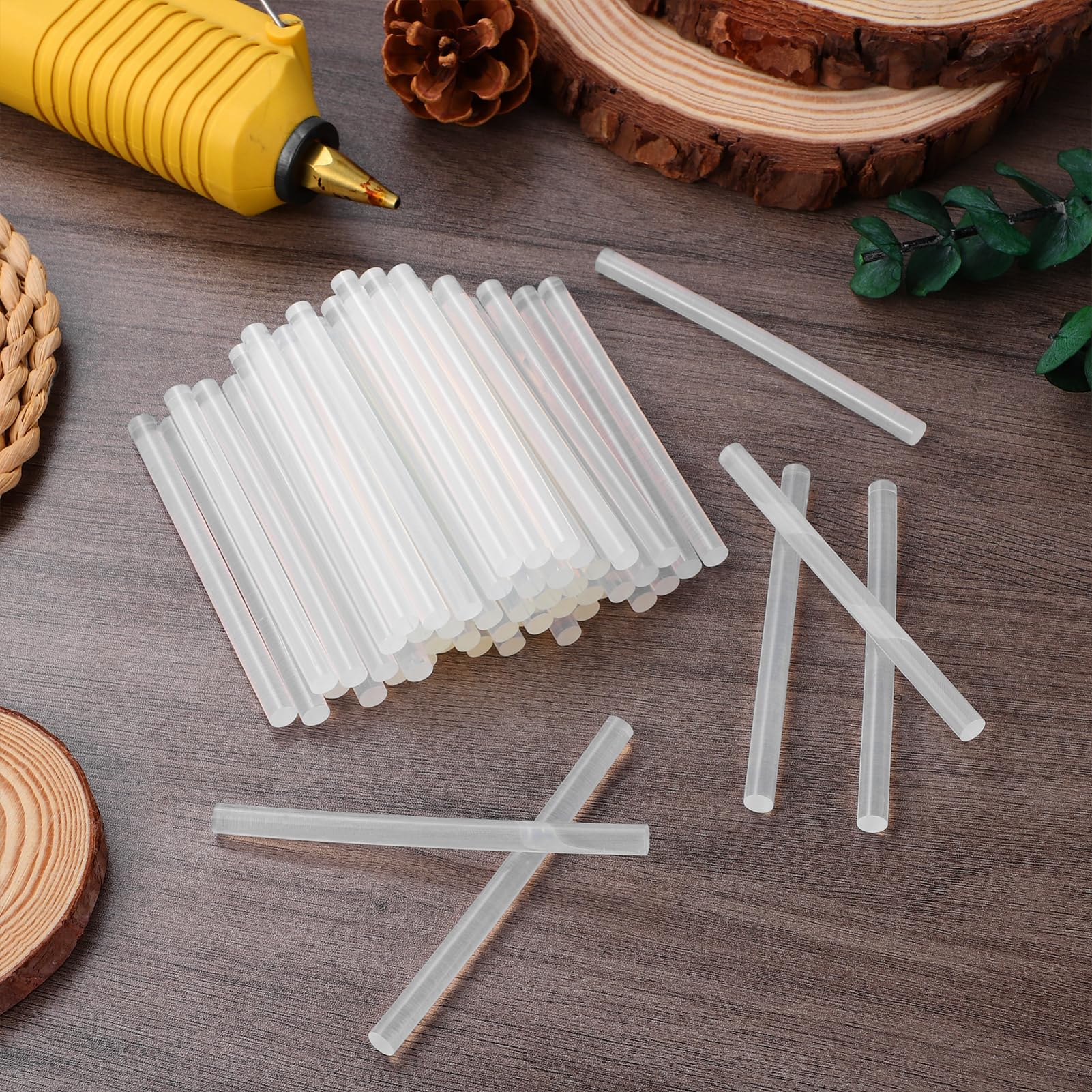 VILLCASE Stick Di Colla Da 100 Pezzi Stick Di Colla A Caldo Trasparenti 7X100mm Mini Stick Di Colla A Caldo Stick Di Colla Hot Melt Piccoli Stick Di Colla Per Lavori Di Riparazione