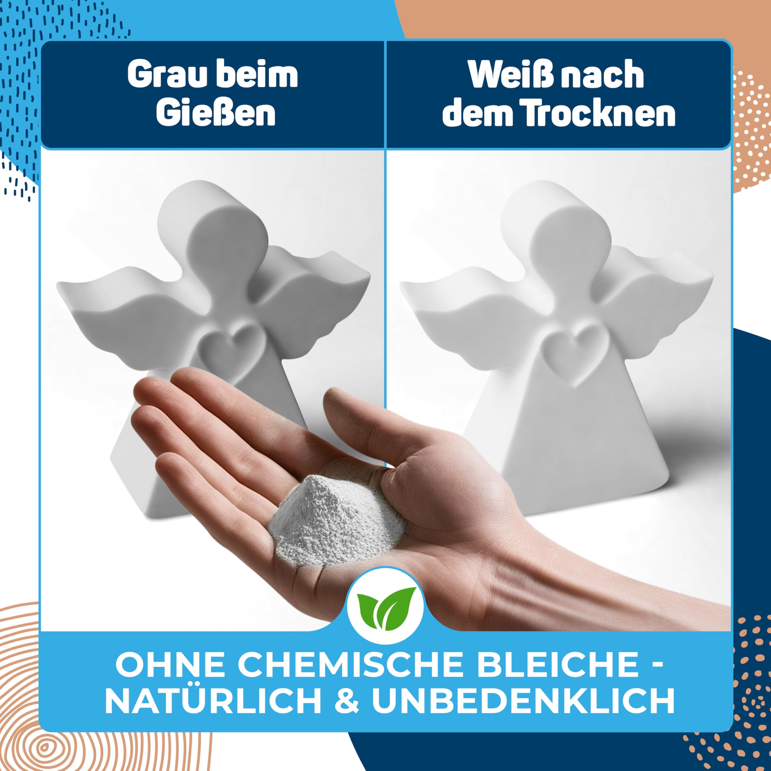Work'n'life Modellgips aus Alabastergips für Gießen & Modellbau 25 kg | Feiner Modellgips für detailreiche Gussarbeiten mit glatter Oberfläche – einfach anzumischen und vielseitig einsetzbar.