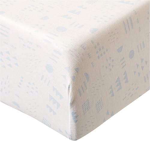 HonestBaby Sábanas bajeras para cuna para colchón estándar, mini estampados 100% algodón orgánico para bebés, niños, niñas y unisex (LEGACY), patrón