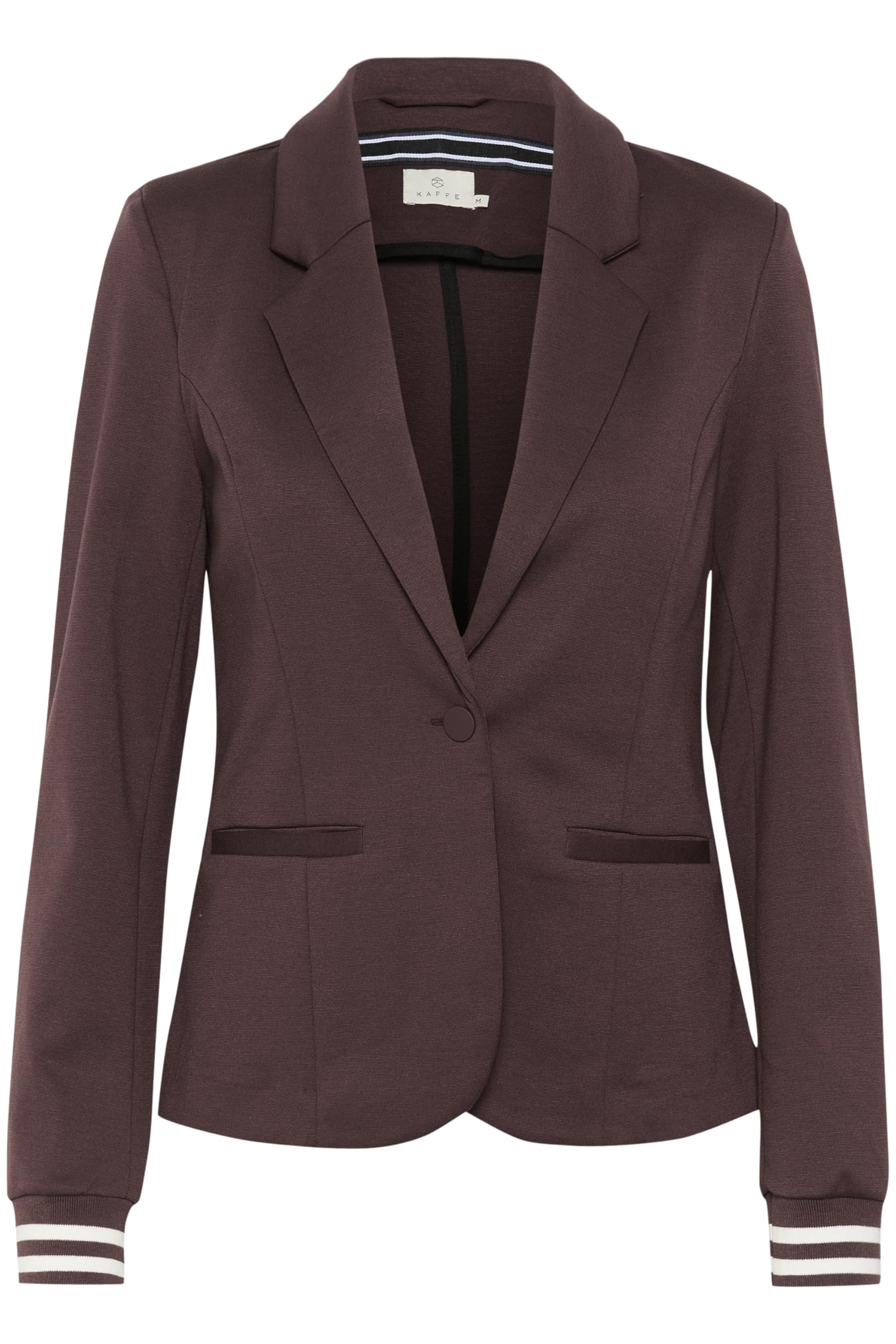 Kaffe Women's Fudge/Chalk Stripe Blazer Kinnie Blazer Business Long Sleeve Jacket Spotlich Elegant, L