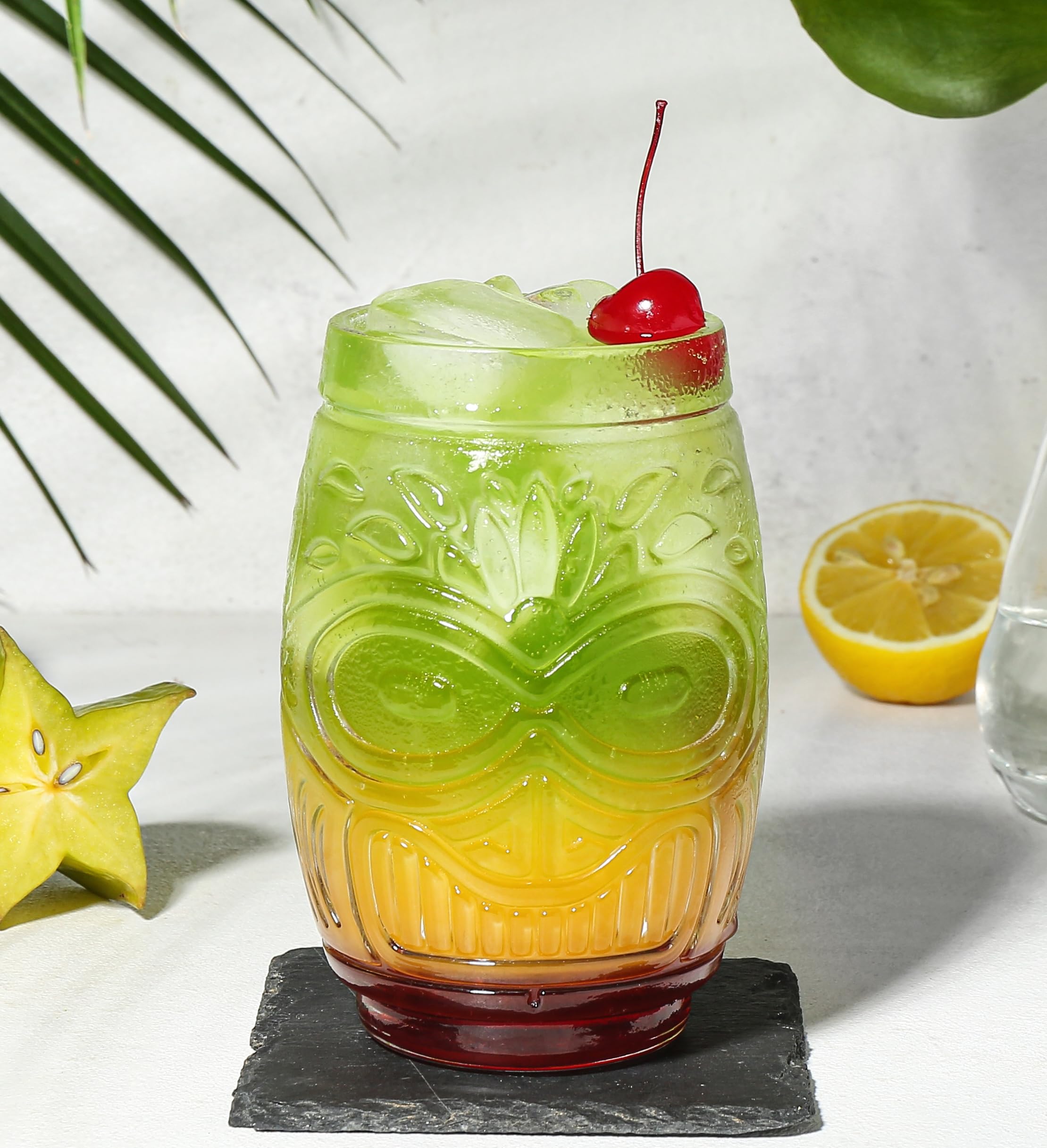 Topkapi Tiki Makai Tiki Set Cocktail Glasses, Cocktail Glasses, Tiki Bar Series, 590 ml, XL, Pack of 4