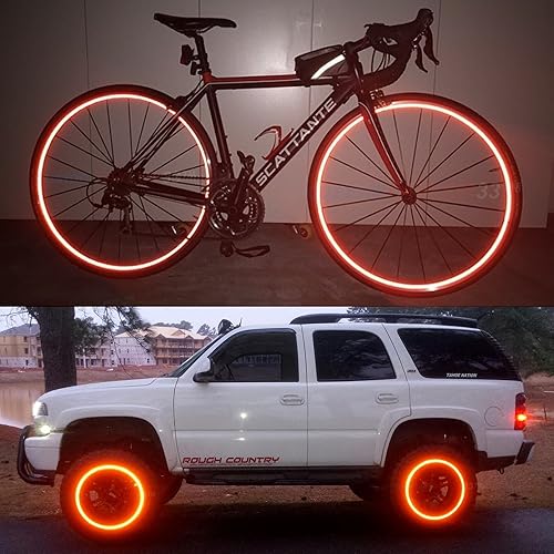 Vista 15 de customTAYLOR33 - Cintas de seguridad reflectantes de alta intensidad, color rojo, selecciona