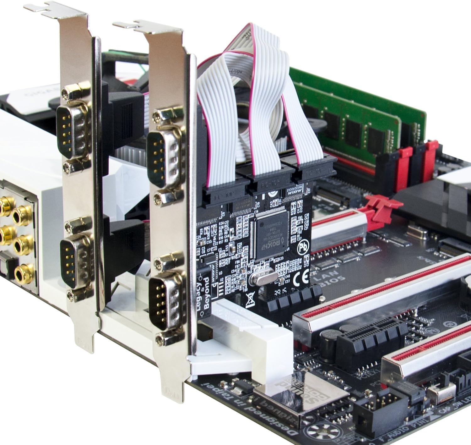 SIIG Legacy and Beyond Series Quad (4 Port) Serial RS-232 PCIe Card with 16C550 UART