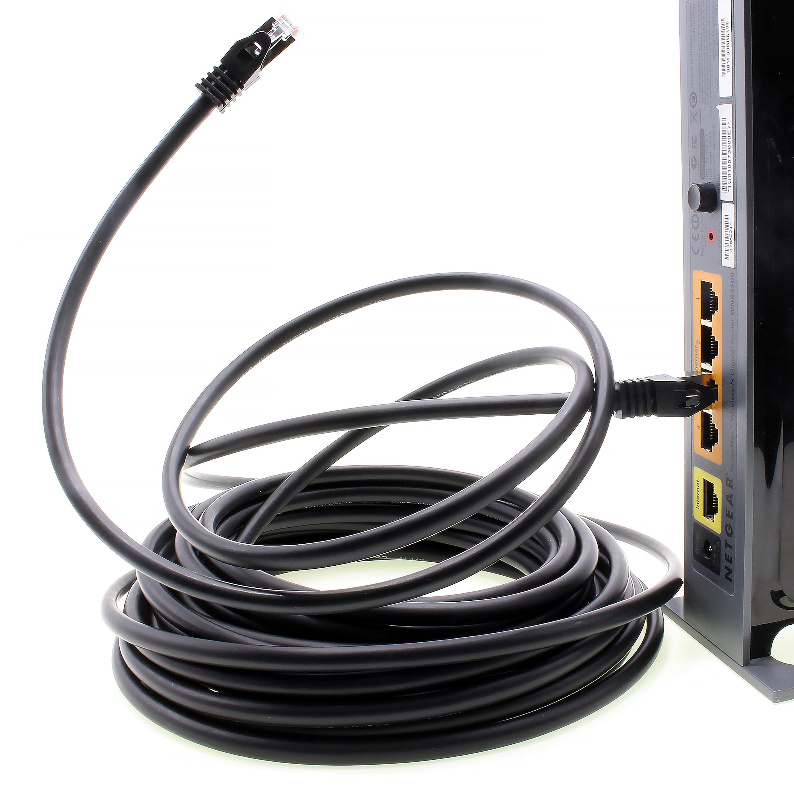 10 cavi di rete CAT.7, 1,5 m, colore nero, S-FTP LSZH PIMF 10 GB s RJ45 maschio Cat6a