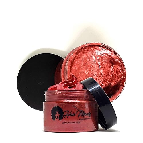 Hair Moodz Color Hair Wax - Todo natural libre de productos químicos, barro de color temporal, crema de tinte para el cabello, peinado, tinte