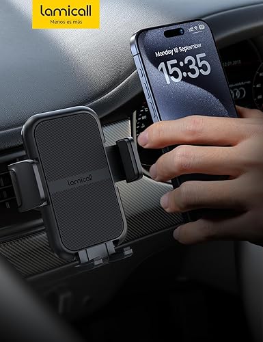 Miniatura 7 de Lamicall 2025 Abrazadera más amplia con gancho de metal Soporte para teléfono de coche para ventilación [Compatible con fundas gruesas] Soportes