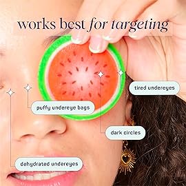 SpaLife Watermelon Cooling Eye Pads, 48 Hydrating Under Eye Patches for Puffiness, Dark Circles, and Tired Eyes, Infused with Hyaluronic Acid, Glycerin, and Vitamin C, Fruity Scent