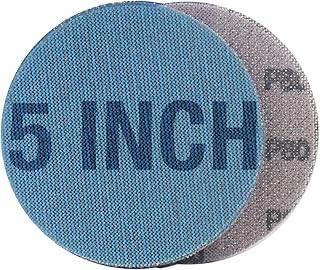 Papel de lija P240 de 125 mm, color azul, disco de malla de 125 mm, 40 unidades, sin polvo, para lijadora excéntrica