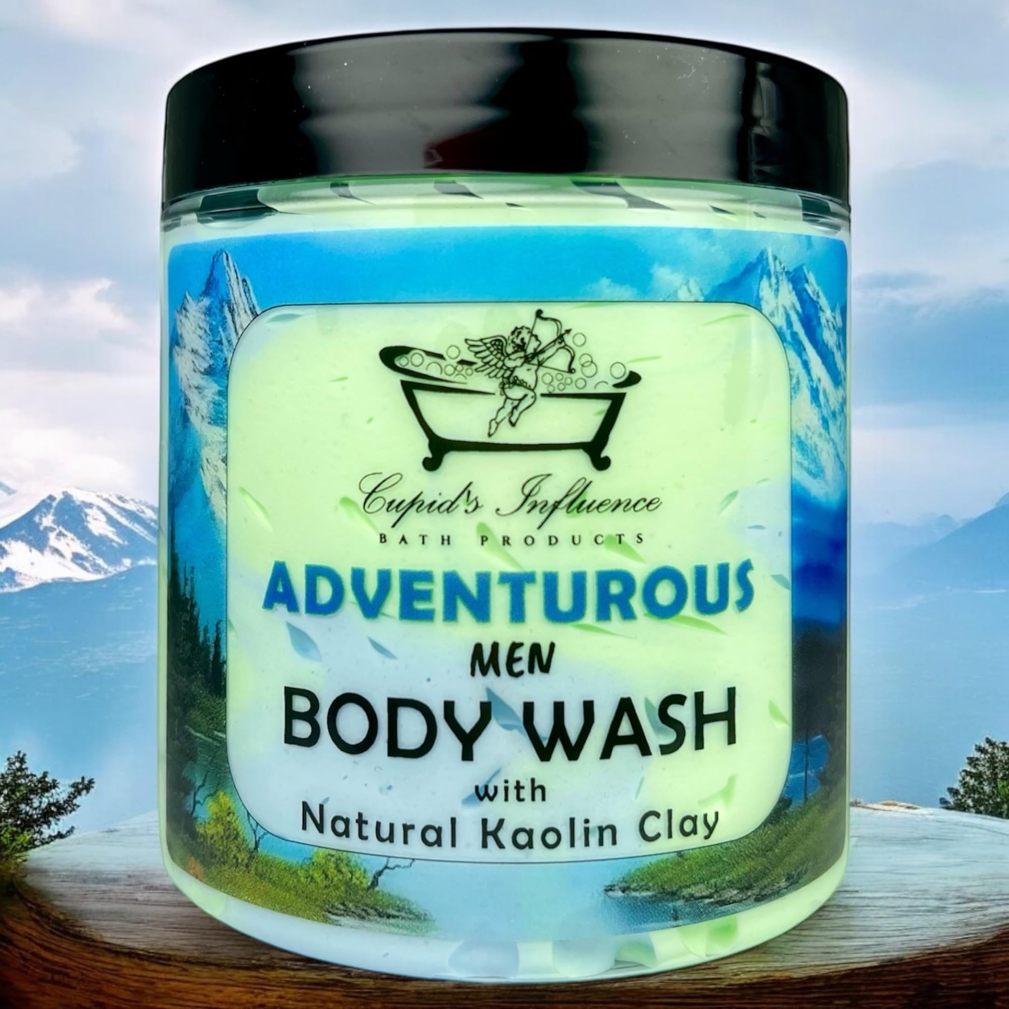 Adventurous Men Body Wash | Luxurious Kaolin Clay Whipped Soap | Shaving Foam | Shower Fluff | Shower Cream | Gift for Him | Shower Whip | Stocking Fillers | Father's Day Gift | Men Bath Products