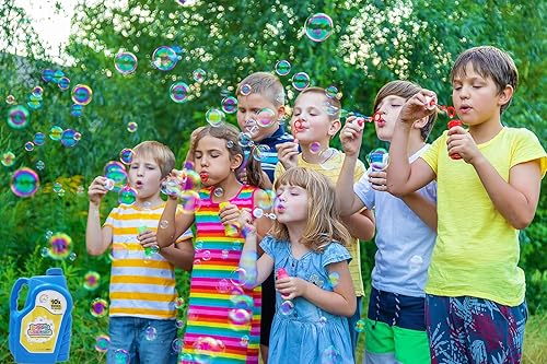 Miniatura 8 de The Dreidel Company Ready Bubble Solution - Recambio para juguetes de burbujas, hasta 2.5 galones, líquido listo para máquina de burbujas, pistolas,