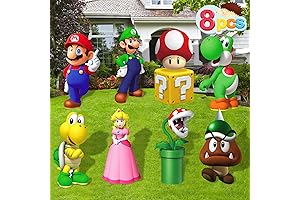 8-Piece Mario Yard Signs: Party Perfection for Mario Celebrations