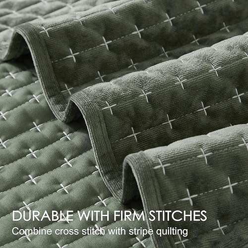 Miniatura 5 de Powdion Juego de edredón de terciopelo tamaño King, juego de ropa de cama acolchado de gran tamaño, juego de colcha suave y lujoso edredón de