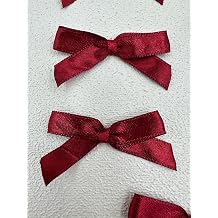 Fiyonk 100 adet Polyesterden  retilmi  saten kurdela s slemeler-diki -sa  bant  bordo, 1 cm