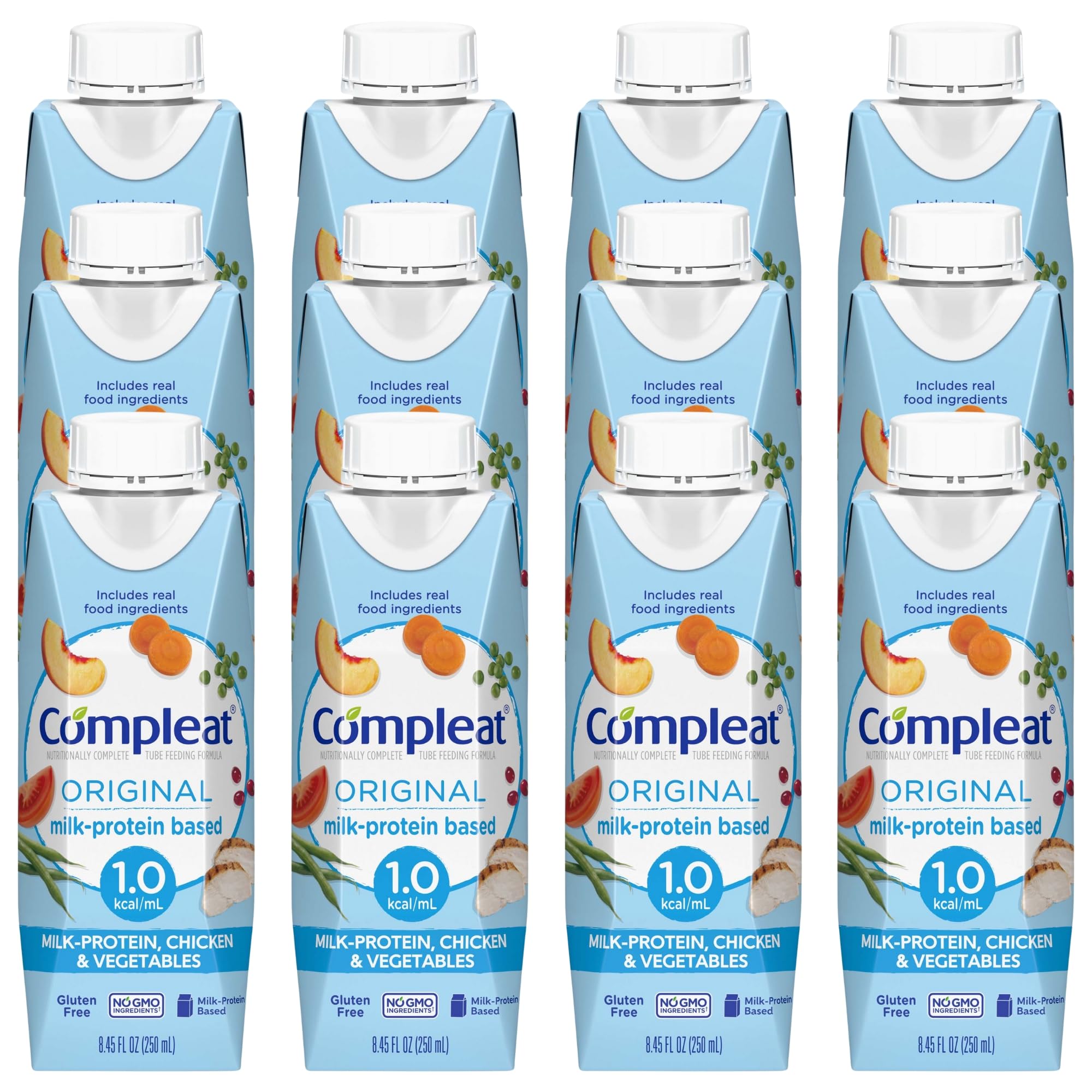 Nestle Compleat Original Tube Feeding Formula Unflavored 8.45 oz Carton, 12 Count