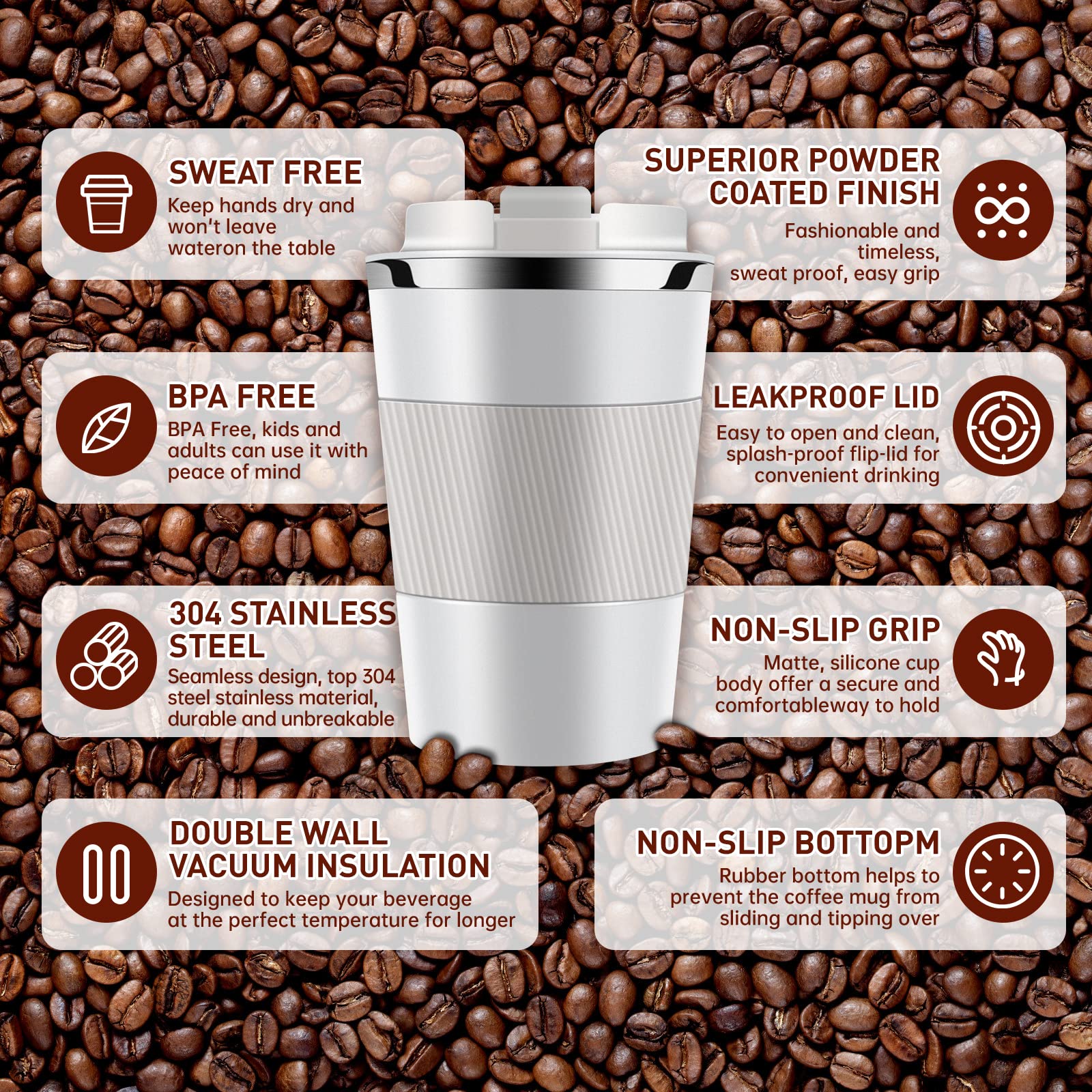 380ml Thermos à Double Paroi En Acier Inoxydable, ... – Grandado