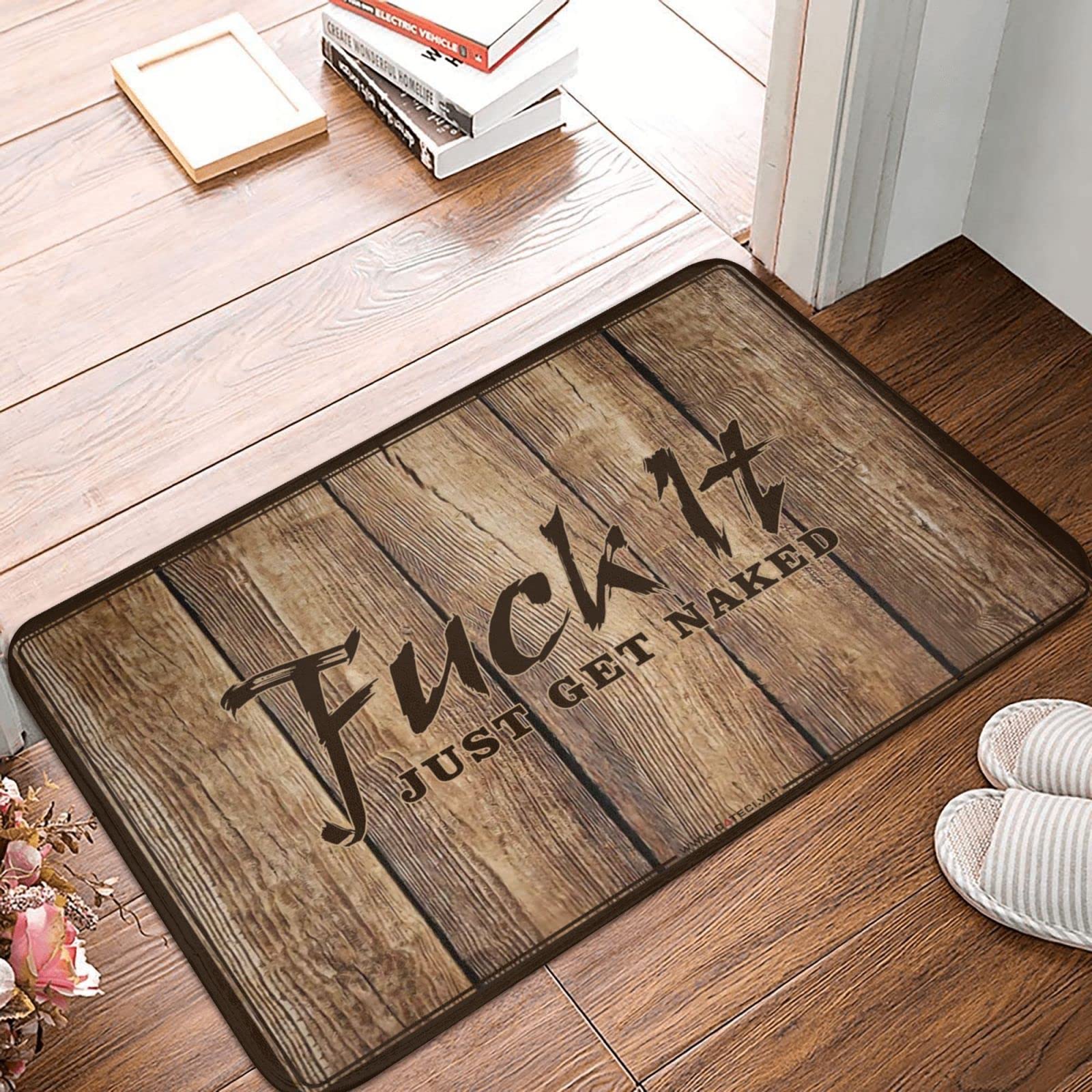 Tapis de bienvenue extérieur automne funny stuff sourire à la maison