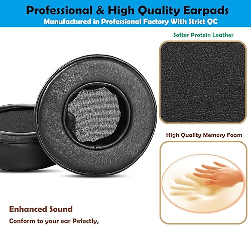 Miniatura 3 de DowiTech Almohadillas profesionales de repuesto para auriculares compatibles con auriculares HP OMEN 800 OMEN800