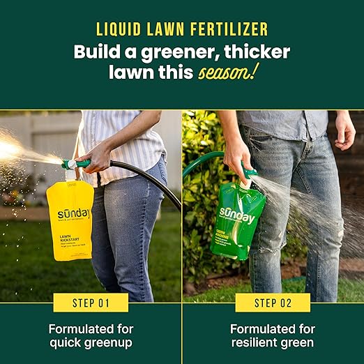 Fertilizante Líquido Sunday Lawn Kickstart + Green Machine para Césped miniatura 2