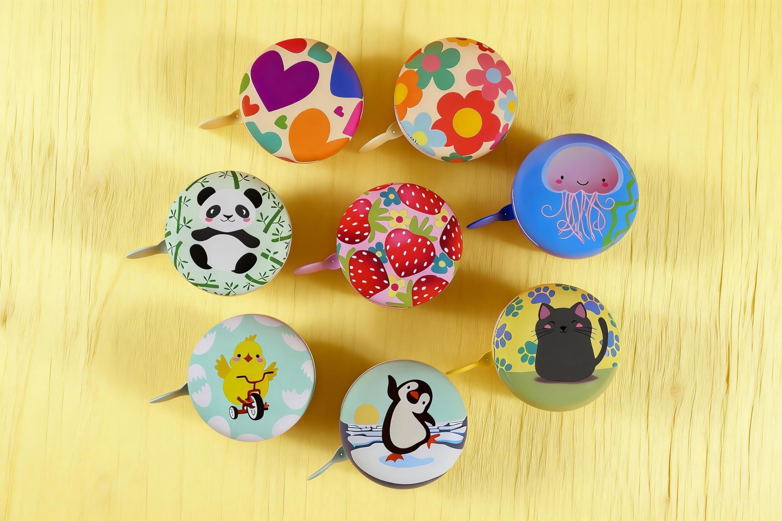 Simpatico campanello per bicicletta con suono forte e chiaro, campanello per bici per adulti e bambini, resistente campanello per bici, scooter, biciclette per bambini e accessori da ciclismo Cute
