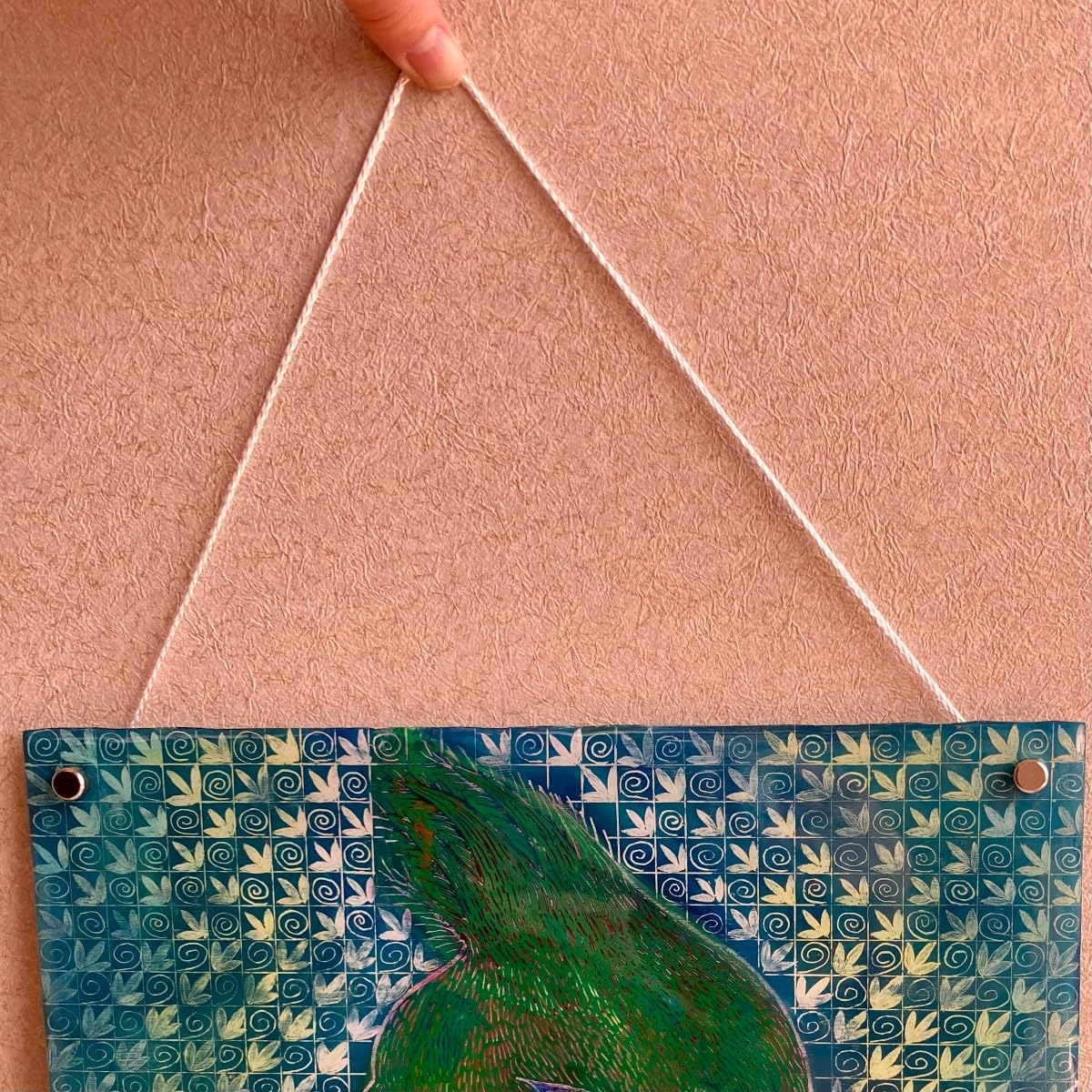 Amazon.co.jp: 絵画 直筆アート 「Change」RICO ｜クレヨン画 鳥の