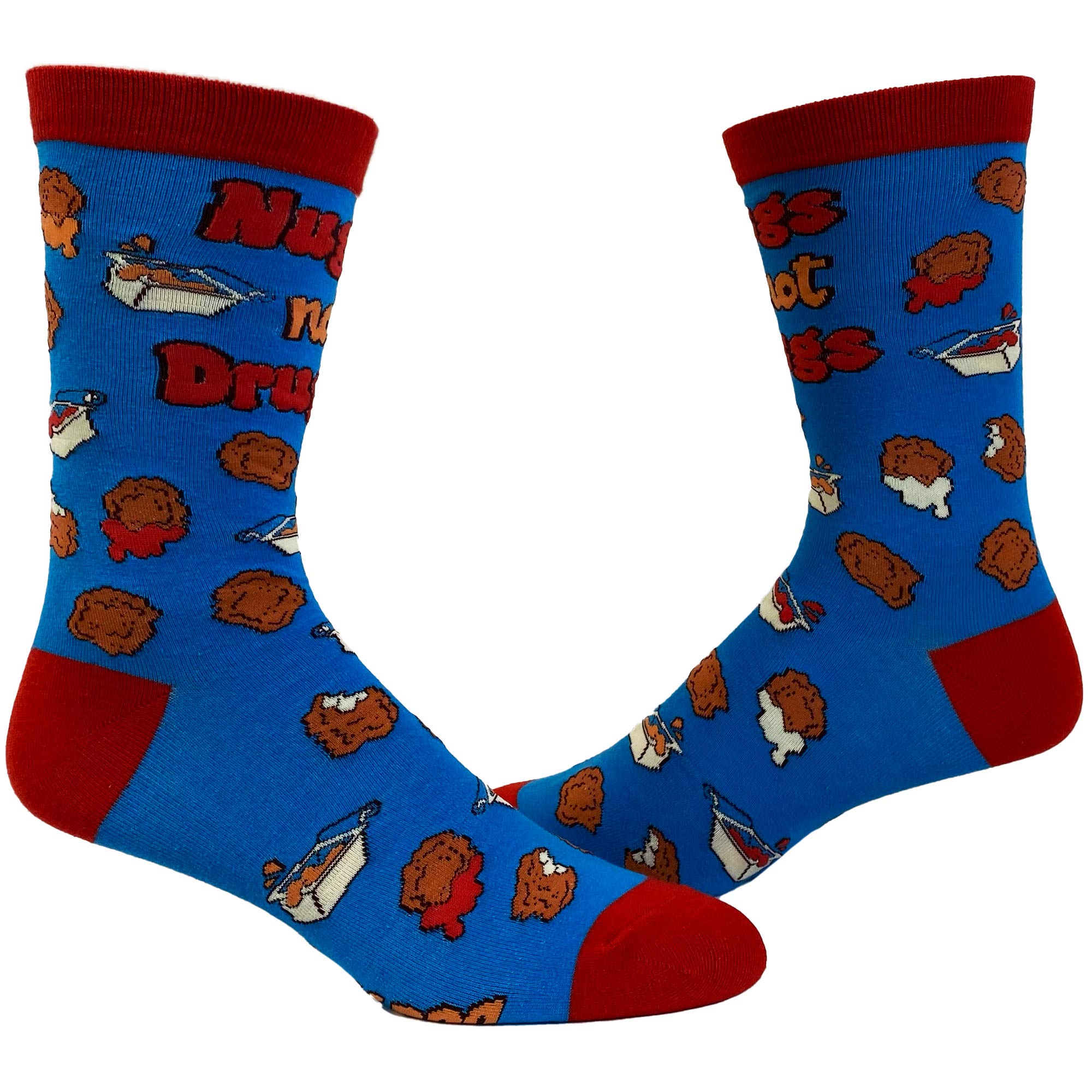 Crazy Dog T-ShirtsMen's Nugs Not Socks Funny Chicken Nuggets Fast Food Sauce Graphic Footwear