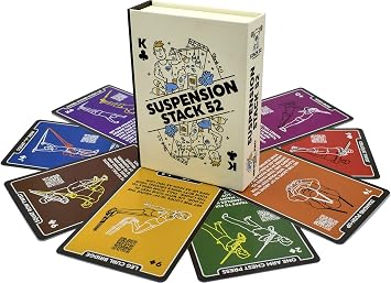 Stack 52 Suspension Exercise Cards. Compatible with TRX. | Suspended Bodyweight Resistance Workout Game. Video Instructions Included. Fun Home Fitness Program.